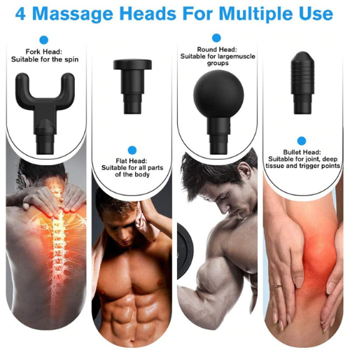 Fitness Muscle Relaxer Soreness Pain Relief With 4 Massage Heads