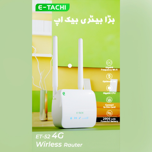 E-Tachi ET52 Optimum 4G LTE 150Mbps High-Speed Wireless Router with 2000mAh Powerful Battery