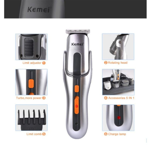 Kemei 680A Multifunction New Cutter Electric Rechargeable Hair Trimmer Shaver Cordless Adjustable Clipper