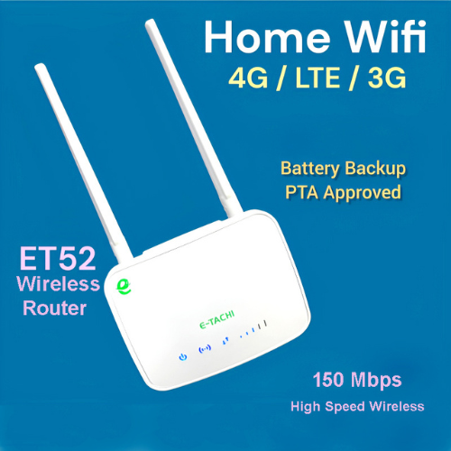 E-Tachi ET52 Optimum 4G LTE 150Mbps High-Speed Wireless Router with 2000mAh Powerful Battery