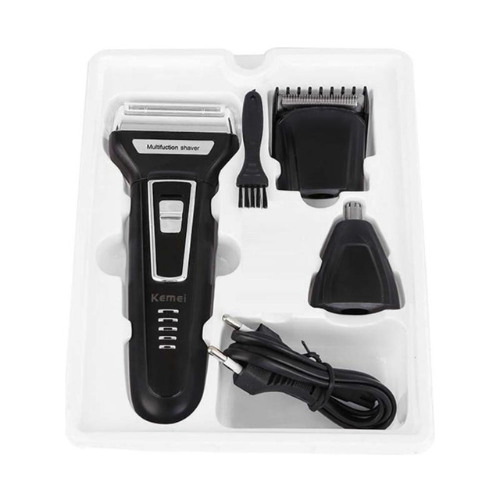 Kemei KM-6558 3 In 1 Electric Shaver Nose Hair Trimmer Double-Blades Beard Trimmer Shaving Machine