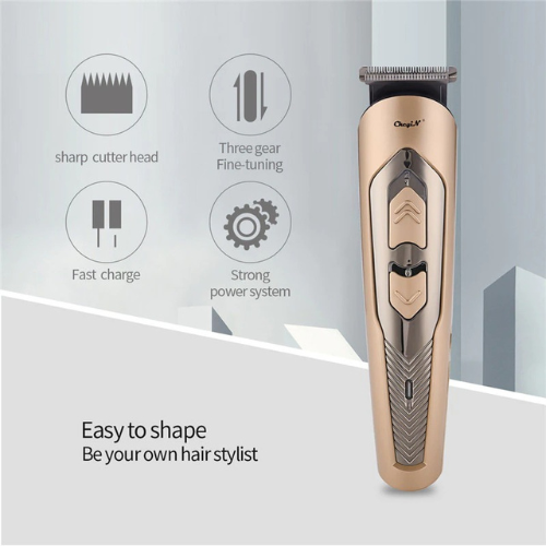 Professional Electric Hair Clipper Rechargeable Cutting Machine With 4 Length Limit Combs