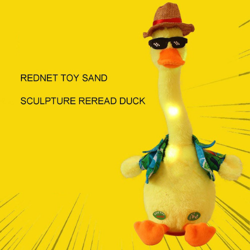 Rechargeable Dancing Duck Electric Soft Plush Doll Babies Duck That Can Sing And Dance Voice Interactive Bled Stark Toy