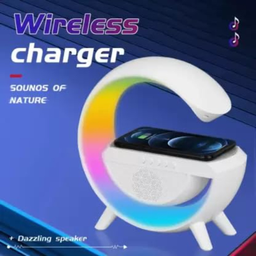 BT-2301 Wireless Phone Charger Bluetooth Speaker With RGB Lighting, FM Radio