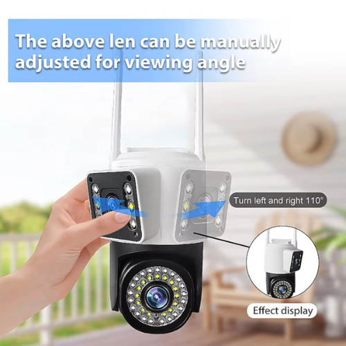 V380PR0 4K ULTRA HD Dual Lens Wifi PTZ Camera with Night Vision, Two-Way Audio, and AI Human Motion Tracking for Comprehensive Surveillance