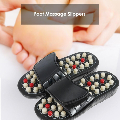 Foot Massage Slipper Foot Care Rotating Acupuncture Height Adjustable Foot Relax Massager Sandal Reflex Slipper