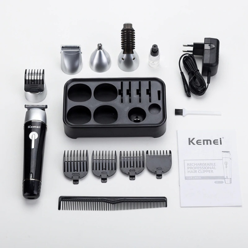 Kemei 10 In 1 Km-1015 Rechargeable Professional Clipper Men Electric Shaver Nose Trimmer