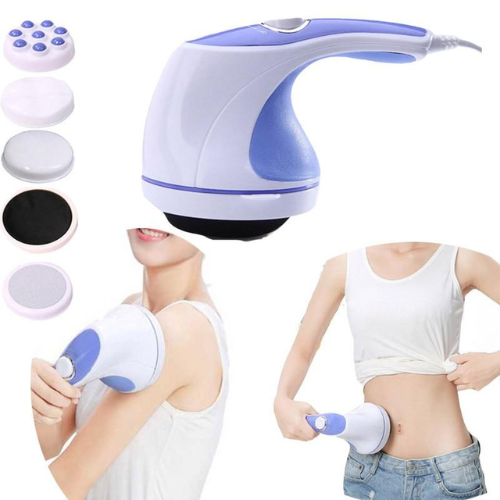 Electric Full Tone Spin Full Body Relax Massager 5 Headers Device