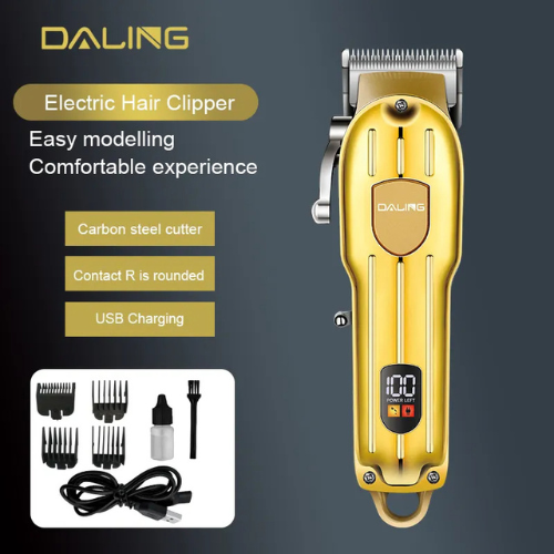 Daling DL-1538 Cordless Hair Clipper Professional Trimmer With LED Display And Powerful 2600mAh Battery