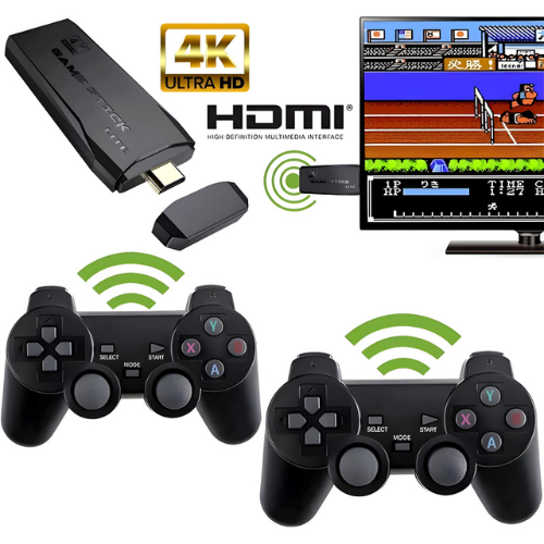 M8 HDMI Game Stick Lite Console – 64GB, 2.4G Wireless Controllers, 4K, 10,000 Retro Games, Plug And Play