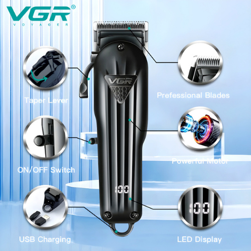 VGR V-282 Professional Rechargeable Cordless Hair Clipper For Men