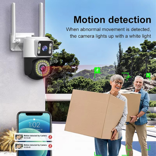 V380PR0 4K ULTRA HD Dual Lens Wifi PTZ Camera with Night Vision, Two-Way Audio, and AI Human Motion Tracking for Comprehensive Surveillance