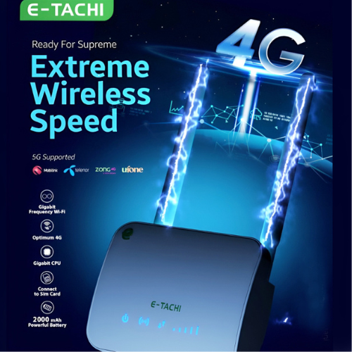 E-Tachi ET52 Optimum 4G LTE 150Mbps High-Speed Wireless Router with 2000mAh Powerful Battery