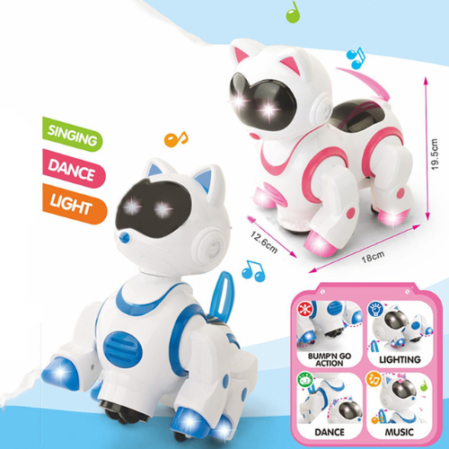 Dancing Bump And Go Action Robot Cat Toy For Kids